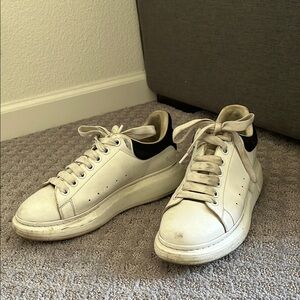 Classic White Sneakers with Black Detail